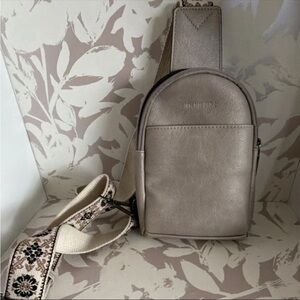 Imperial Horse Taupe Crossbody Bag
